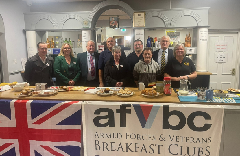 Graham Stuart MP at Withernsea Armed Forces Veterans Breakfast Club