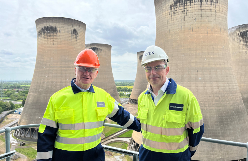 Graham Stuart Visits Drax Power Station