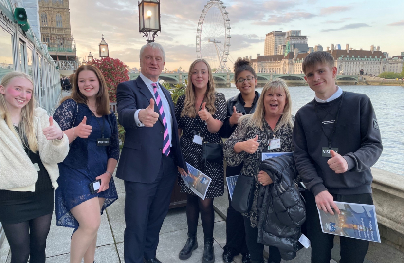 Graham with Cherry Tree Centre Youth group at Inspire the House Awards 25 April 2022