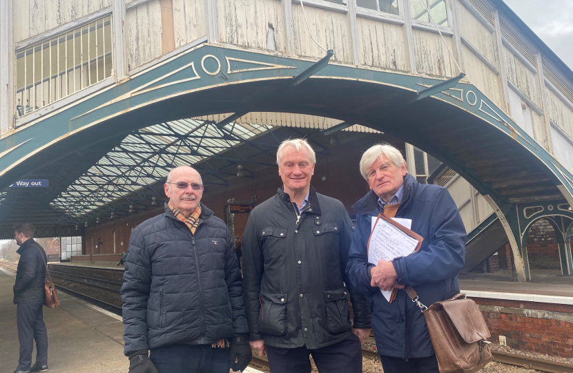 Graham with Michael Hildyard (left) and Richard Lidwell (right) from the Beverley Civic Society
