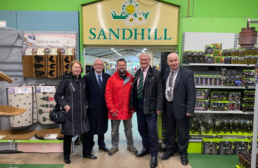 Graham Stuart MP at Sandhill Garden Centre with South West Holderness Ward Councillors